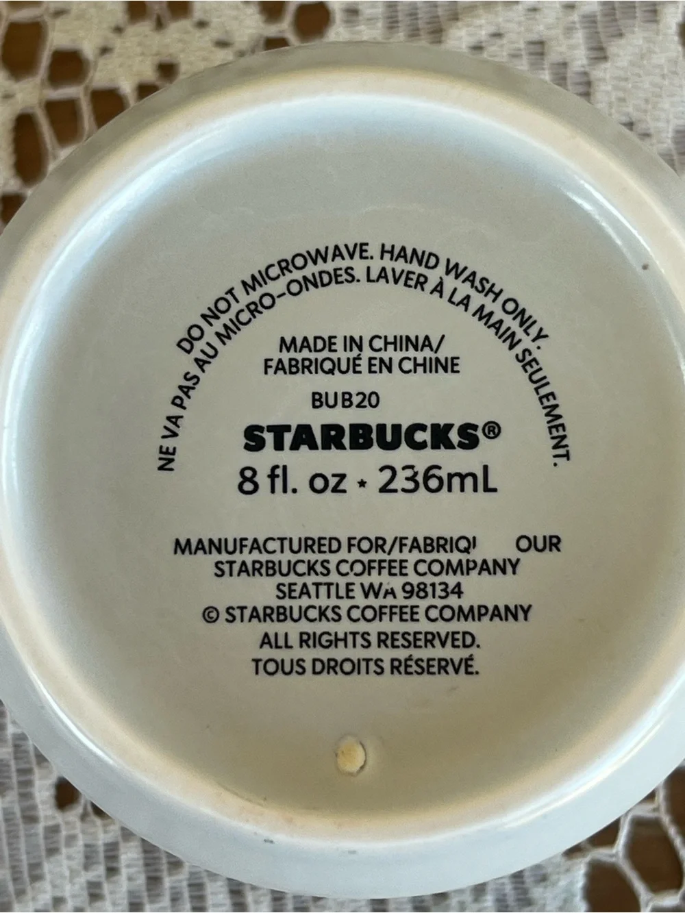 Starbucks Metallic Gold and White Insulated Tumbler